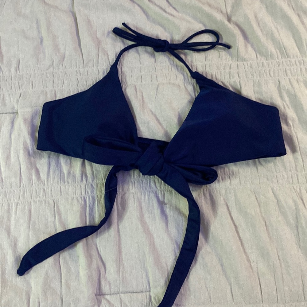 Dark blue bathing suit top